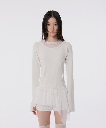 Layered Lace Frill Long Sleeve
